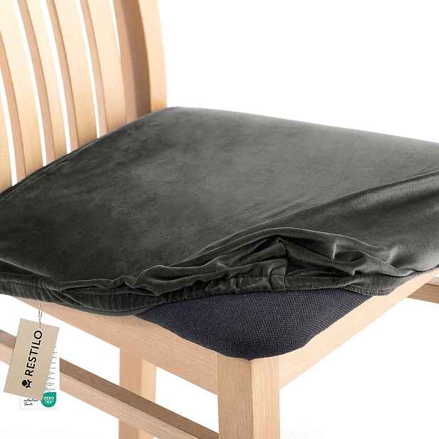 Restilo Napínací potah na židli SENTO II 1 ks tmavě šedý