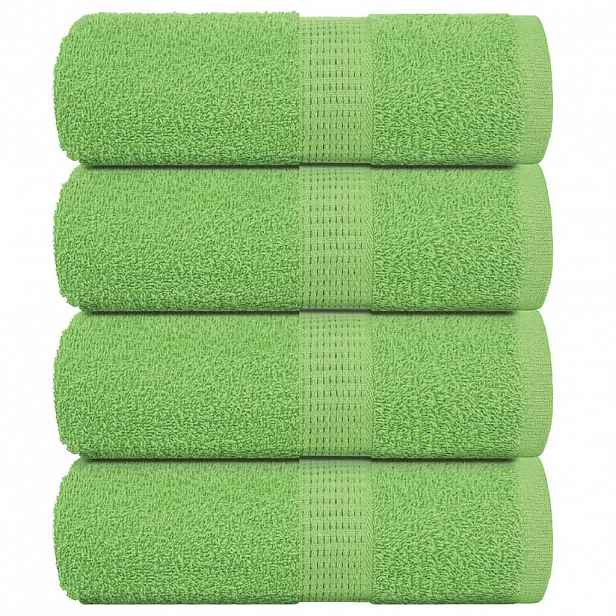 vidaXL Ručníky pro hosty FROGN 4 ks jablečně zelené 30x50 cm 360 g/m²