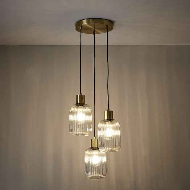 Závěsné Svítidlo E27 Sklo Stropní Lampa Zlatá Loft Moderní Do Obývacího Pokoje 150CM
