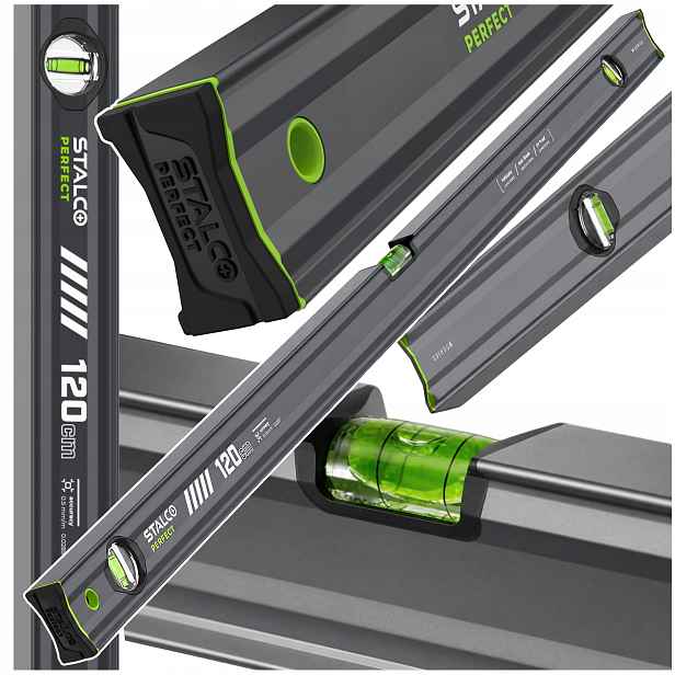 Hliníková vodováha 120 cm Vodováha Stalco Vseries 3 libelle S010265535