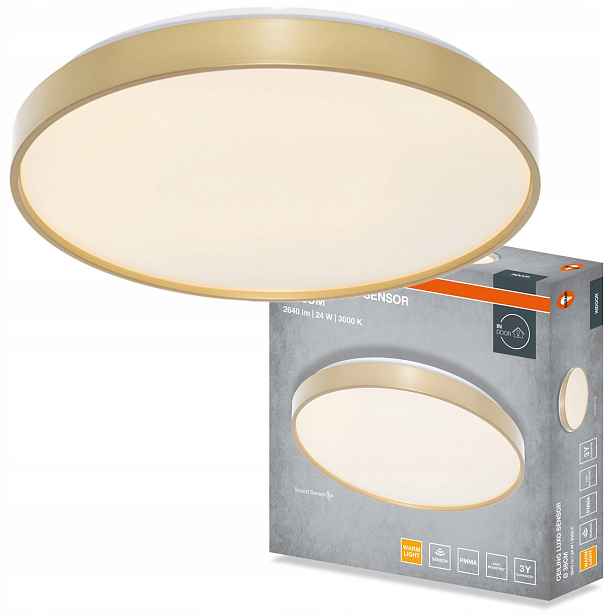 Stropní Svítidlo Led Stropní Svítidlo Nástěnné svítidlo se senzorem 24W 1320lm 3000K