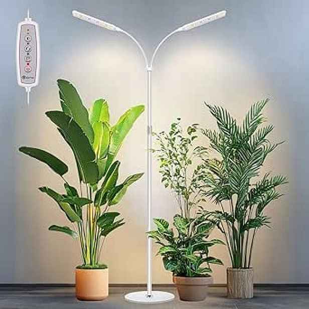 Lampa na rostliny, 2-hlavová Led lampa Kullsinss, bílá