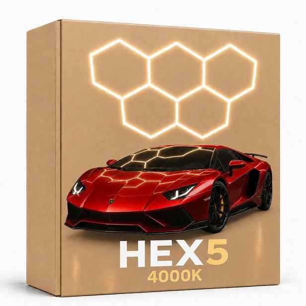 Stropní Svítidlo Led Hexagon 5 černý 168W 4000K do obývacího pokoje barbera silný velký