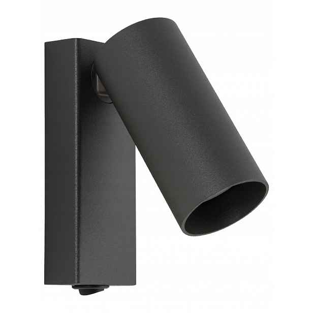 Nástěnná lampa Fourty nastavitelná s vypínačem grafitová 1xGU10 Noční Lampa IP20