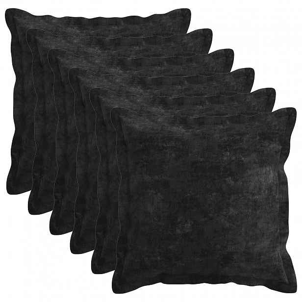 vidaXL Povlak na polštář 6 ks HOUTEN Antracitová 40 x 40 cm