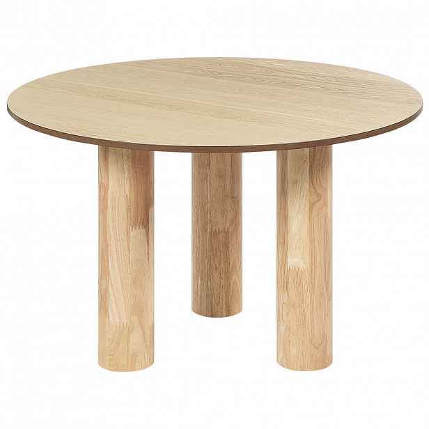 Beliani JÍDELNÍ STŮL 120/76 cm Světle hnědý Kulatý Orin