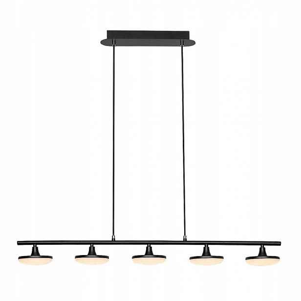 Černá závěsná lampa Madi s teplým leskem nad jídelní stůl Rabalux