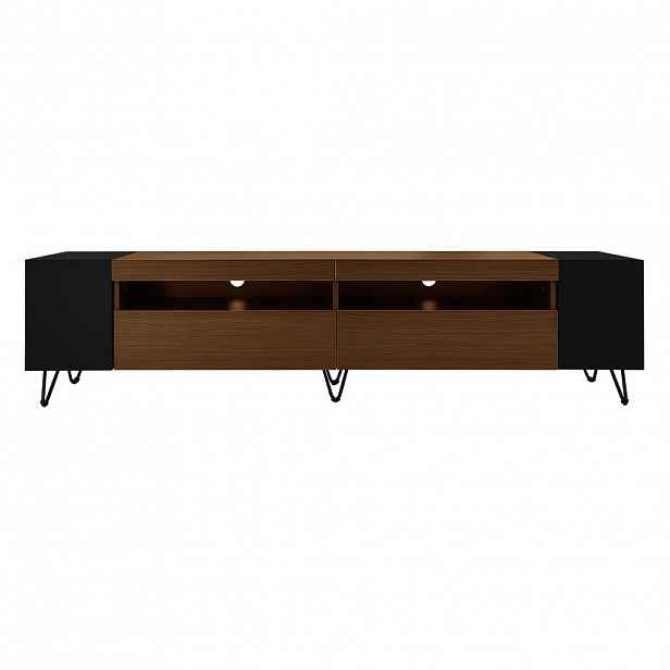 Urban Meuble TV STOLEK černá a dekor dřeva 180/36/43 cm