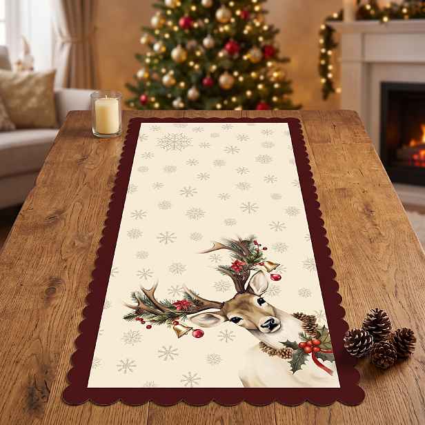 Vánoční běhoun na stůl CHRISTMAS DEER 50x100 cm