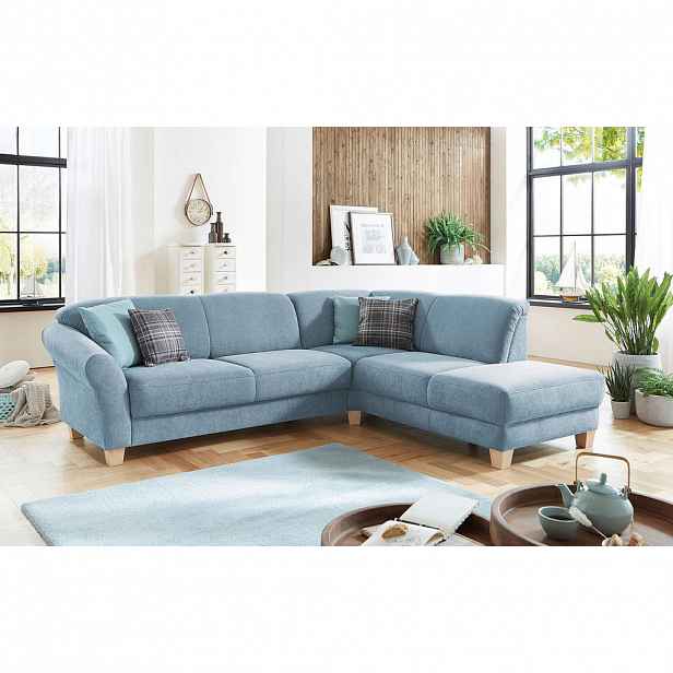 Sit & More ROHOVÁ SEDAČKA, textil, světle modrá