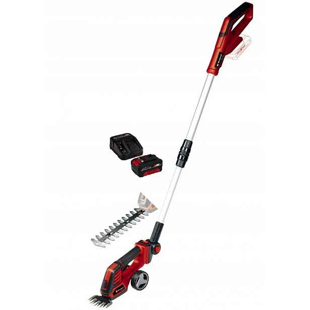 Einhell Nůžky Na Trávy A Živý Plot Aku Ge-cg 18/100 Li T Set 4,0AH