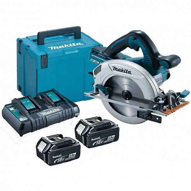 Makita - 18V AKU okružní pila 190 mm, 2x aku 5,0 Ah LXT, nabíječka DHS710PT2J