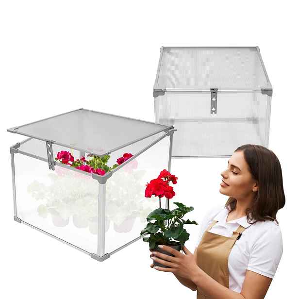 Mini Skleník 60 CM Pařeniště Rozsadník Polykarbonát 1 Komora Magnolie I