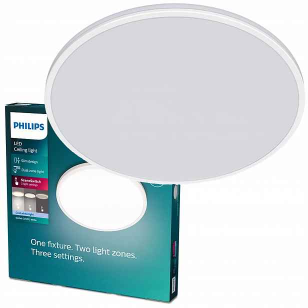 Stropní Svítidlo Led Stropní Svítidlo na omítku Ozziet 22W 4000K 40 cm Bílá Philips