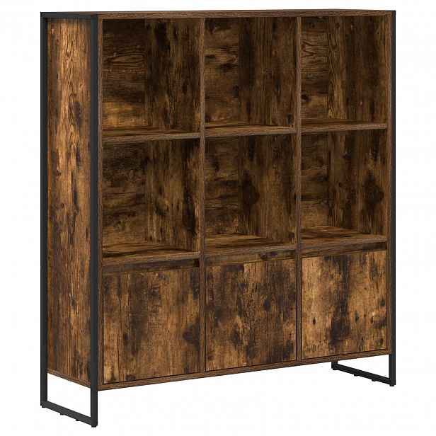 vidaXL Knihovna 99,5 x 30 x 108 cm Kompozitní dřevo Kouřový dub