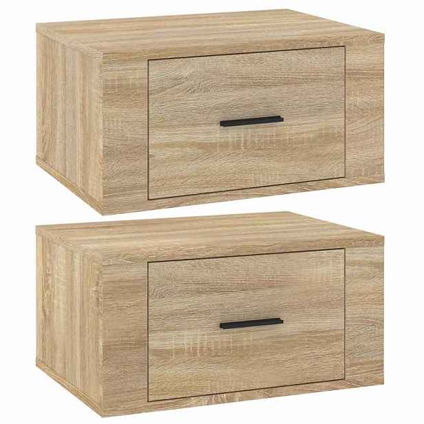 vidaXL Nástěnné noční stolky 2 ks dub sonoma 50x36x25 cm