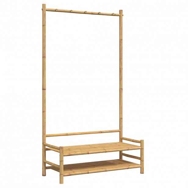 vidaXL Stojan na oblečení s policemi 103 x 40 x 183 cm bambus