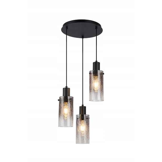 Závěsná lampa Rabalux Fumea černá 3xE27 60W vintage do obývacího pokoje