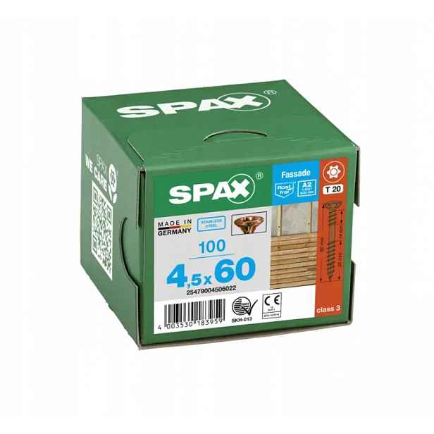 Šrouby Spax pro fasádní desku 4,5x60 mm, A2,TX staré zlato-antik, 100 ks