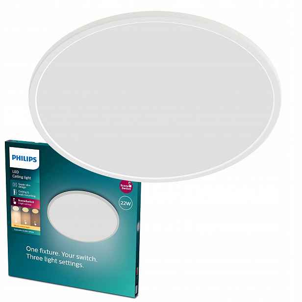 Stropní Svítidlo Stropní Svítidlo na omítku 22 W 43 cm Stmívatelná Bílá Philips