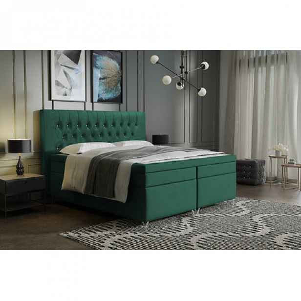 Čalouněná postel Diament 180x200 cm Zelená