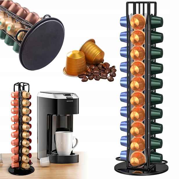 Otočný Stojan Na Kapsle Nespresso Pro Kávovar, Zásobník 40 Ks