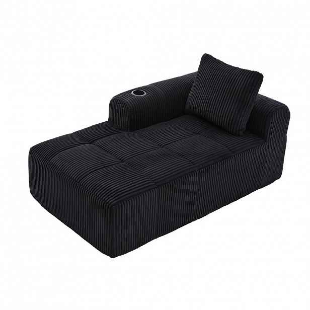 Urban Meuble LENOŠKA z manšestru (158 cm) s držákem na nápoje a bočními kapsami