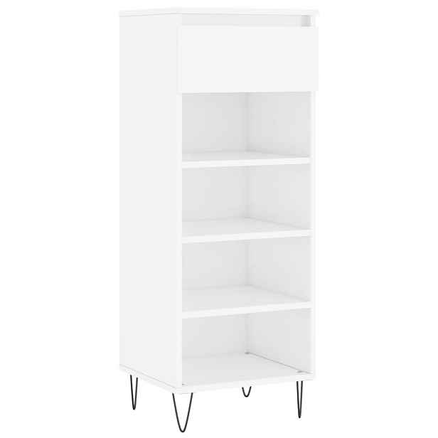 vidaXL Botník bílý s vysokým leskem 40 x 36 x 105 cm kompozitní dřevo