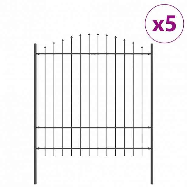 vidaXL Zahradní plot WOERDEN 5 ks 170 x 215 cm Práškově lakovaná ocel