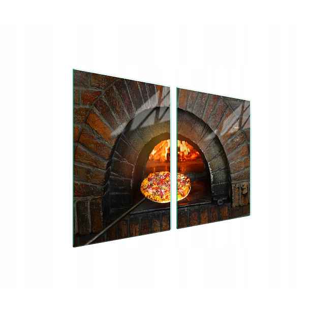 7v1 Skleněná ochranná deska na sporák 2x45x52 Pizza