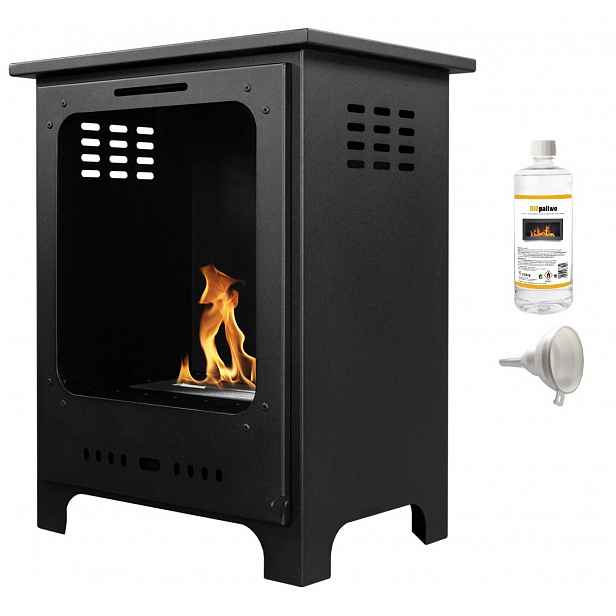 Biokrb Koza Mini černý mat s sklem Gmt 40x52x30 cm černý Krb Koza