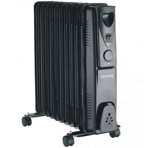 Elektrický olejový radiátor 13 žeber černý 2500 W