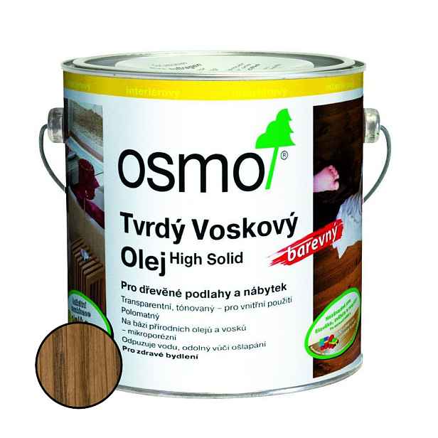 Olej tvrdý voskový Osmo 3073 hnědá zem 2,5 l