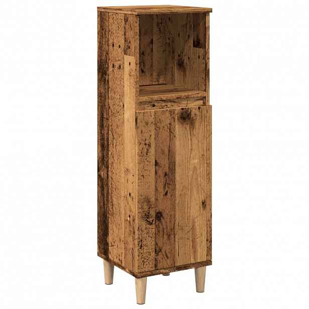 vidaXL Koupelnová skříňka old wood 30 x 30 x 100 cm kompozitní dřevo