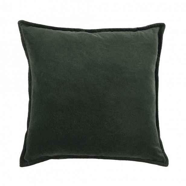 Butlers COTTON VELVET Polštář 45 x 45 cm - tm. zelená