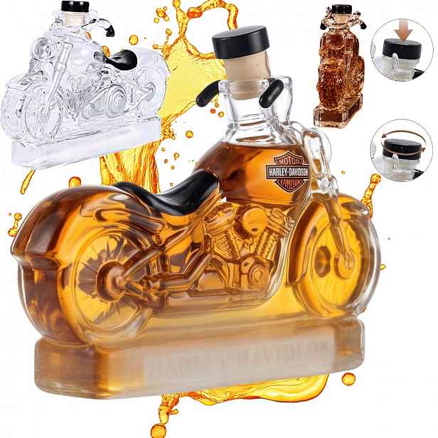350 ml Karafa na whisky ve tvaru motocyklu s víčkem jako dárek