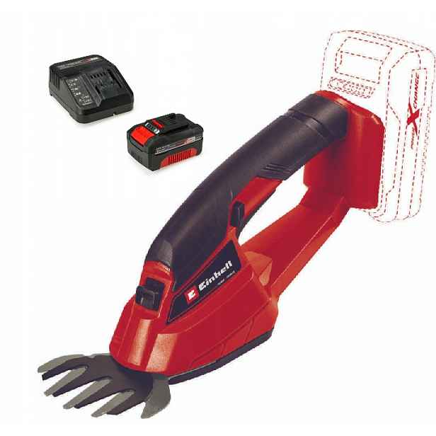 Einhell Nůžky Na Trávu Ge-cg 18/1 LI 3410382 Sada Akumulátor 4,0AH