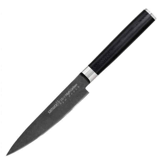 Nůž Samura Mo-V Stonewash 12,5 cm AUS-8 rukojeť G10