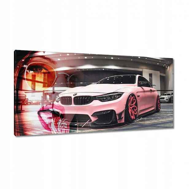 Obrazy 115x55 Růžové Bmw Auto Laski