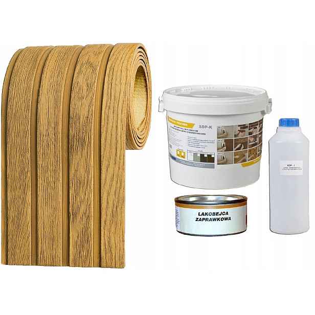 Lamelová fasádní sada Lepidlo+Lamel+Lak 1m2 Přírodní Dub 18cm (od 3m2)