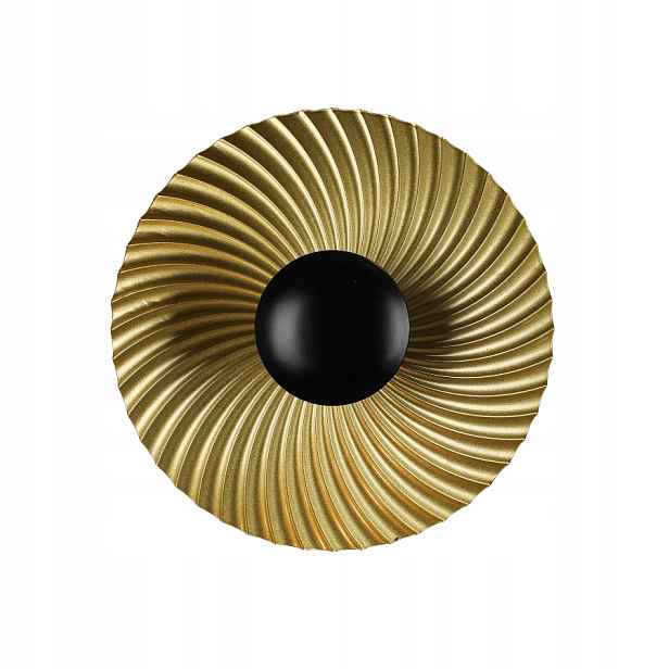 Light Prestige Sola nástěnná lampa art deco zlatá/černá rýhovaná 1xG9 5W