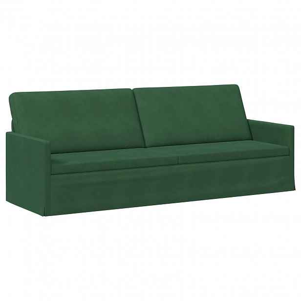 vidaXL 3-místná pohovka Jungle Green 220 x 81 x 82 cm Žebrovaná látka