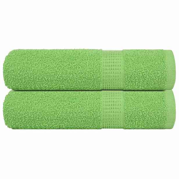 vidaXL Ručníky FROGN 2 ks jablečně zelené 100x150 cm 360 g/m²