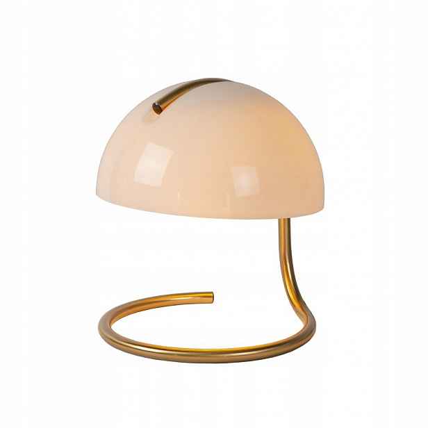 Zlatá stolní lampa Cato vintage s teplým leskem do kanceláře 01/31/Lucide