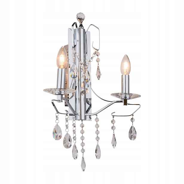 Nástěnná lampa Italux Royal chrom, 2xE14, 40 W, stmívatelná