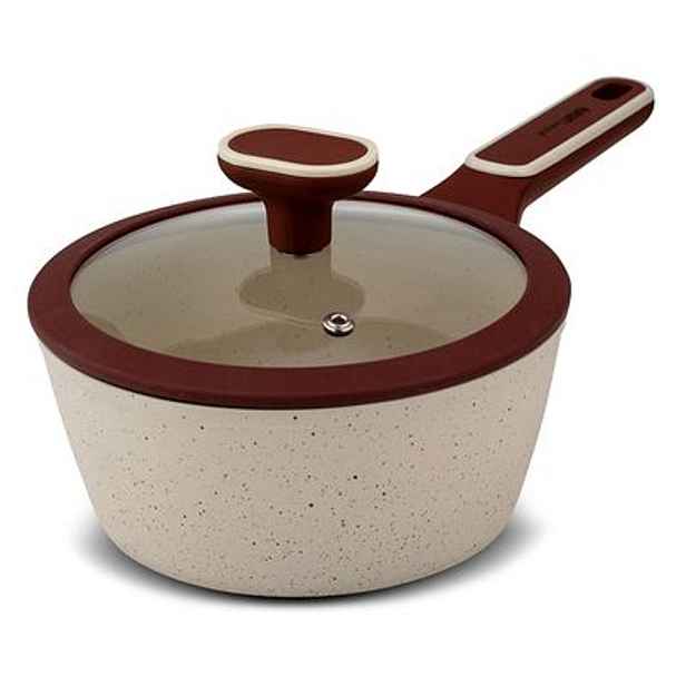 rendlík d18cm+PO skl. s rukojetí, TERRESTRIAL, nepřil.povrch-béž.granit, indukce