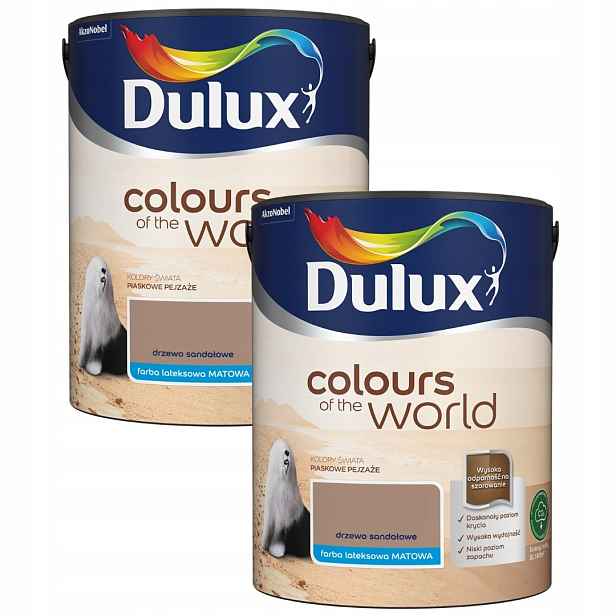 Set Dulux Barvy Světa 2x5 Barva Latexová Emulze Santalové Dřevo 10L
