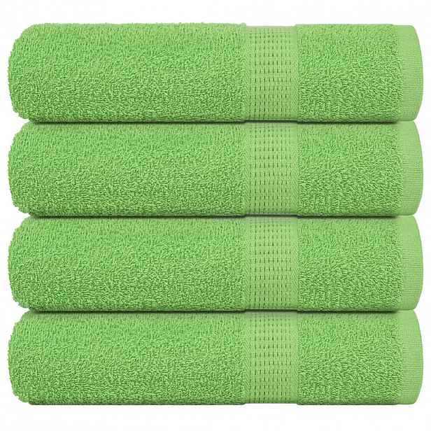 vidaXL Ručníky FROGN 4 ks jablečně zelené 100x150 cm 360 g/m²