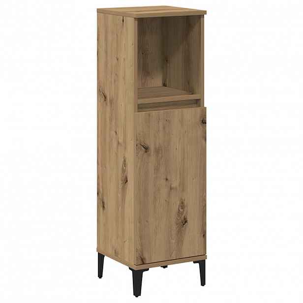 vidaXL Koupelnová skříňka dub artisan 30x30x100 cm kompozitní dřevo