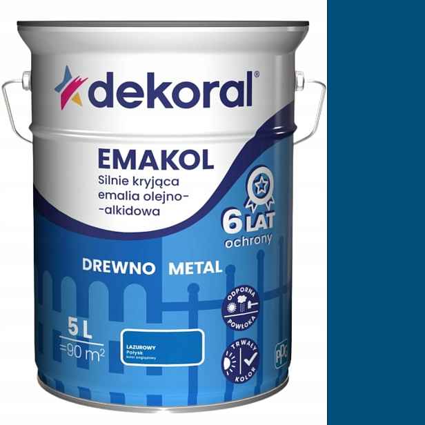 Dekoral Smalt Emakol Strong 5L Azurový Lesk